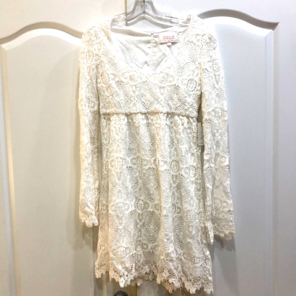 NEW STONE COLD FOX BILLIE WHITE PLACE DRESS LINED